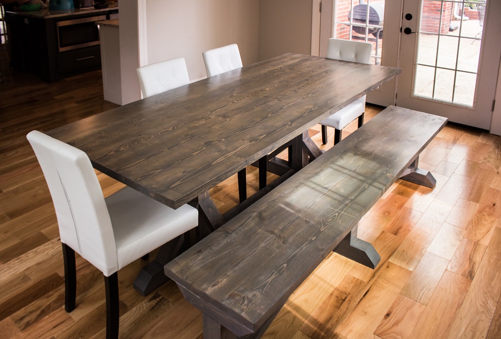 Crystal's Farmhouse Table & Bench